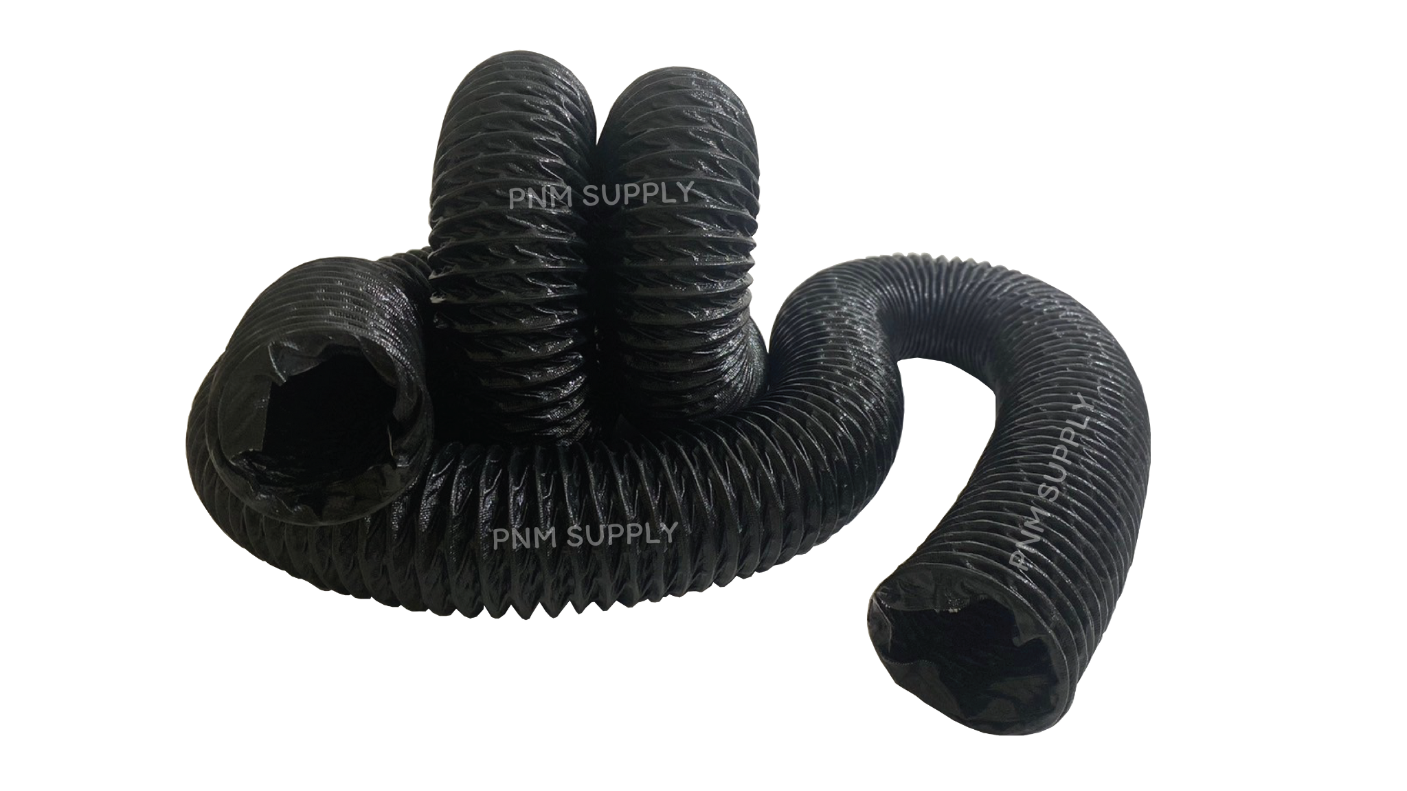 ท่อเฟล็กซ์ผ้าใบสีดำ เคลือบ PVC (ชนิดไม่ลามไฟ)